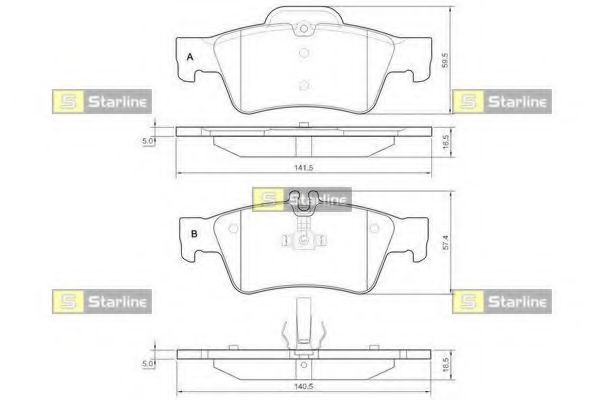 Тормозные колодки STARLINE BD S827P