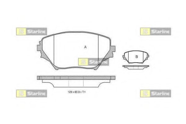 Тормозные колодки STARLINE BD S832P