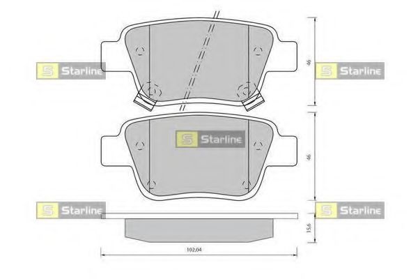 Тормозные колодки STARLINE BD S834P