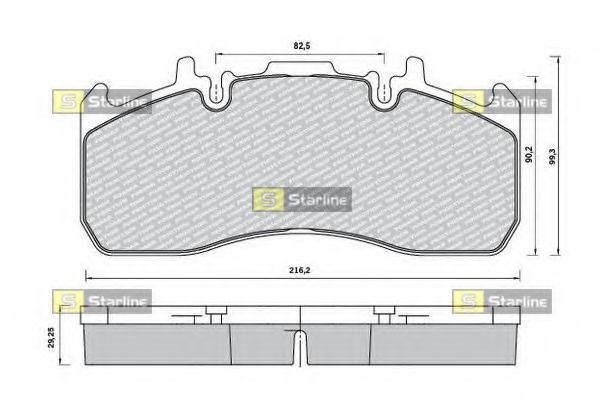 Тормозные колодки STARLINE BD T023