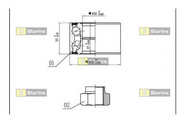 Подшипник ступицы STARLINE LO 00559