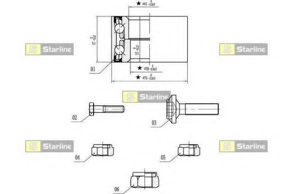 Подшипник ступицы STARLINE LO 01355