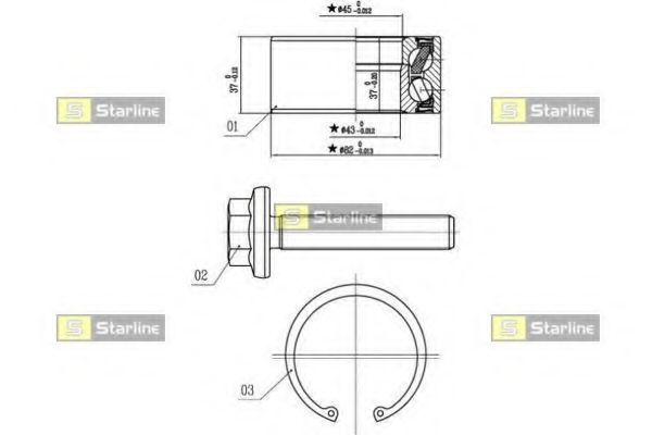 Подшипник ступицы STARLINE LO 01356