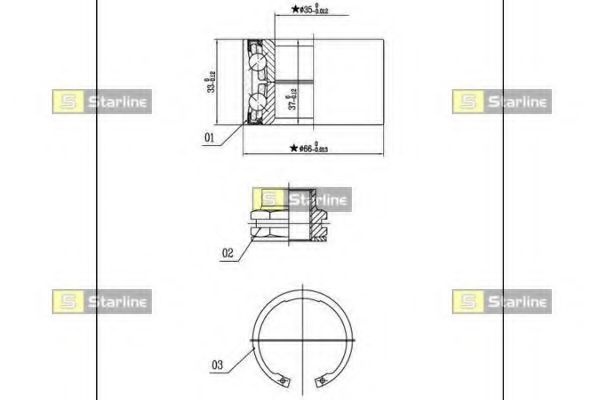 Подшипник ступицы STARLINE LO 01401