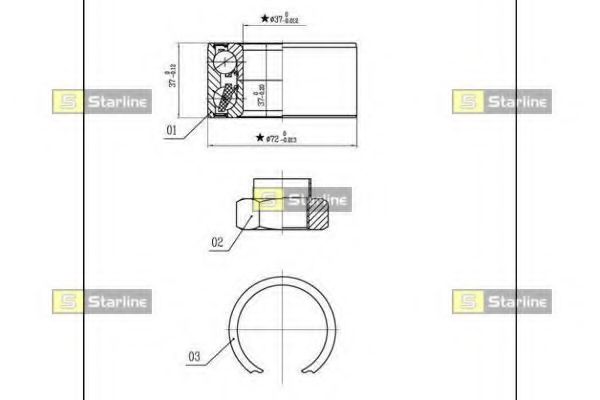 Подшипник ступицы STARLINE LO 01439
