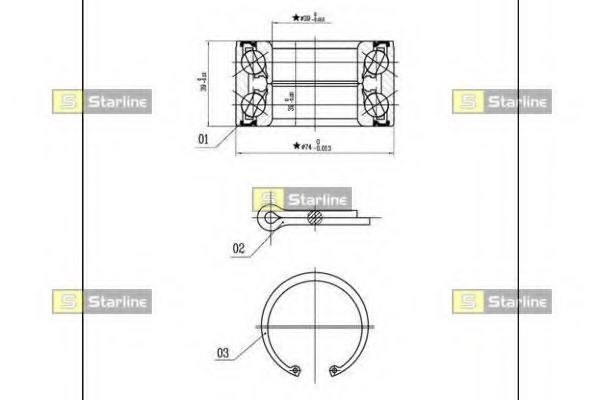Подшипник ступицы STARLINE LO 03410