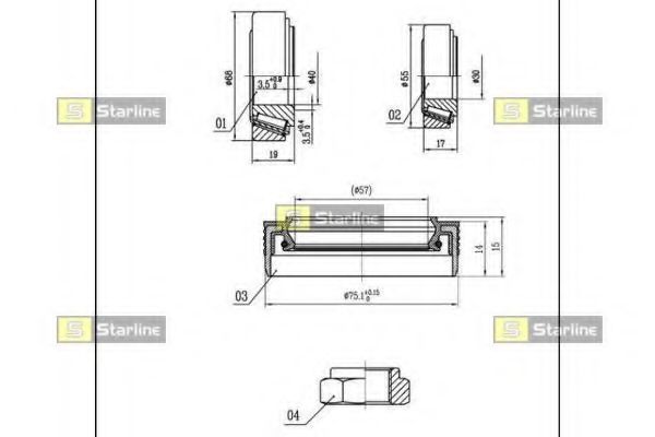 Подшипник ступицы STARLINE LO 03429