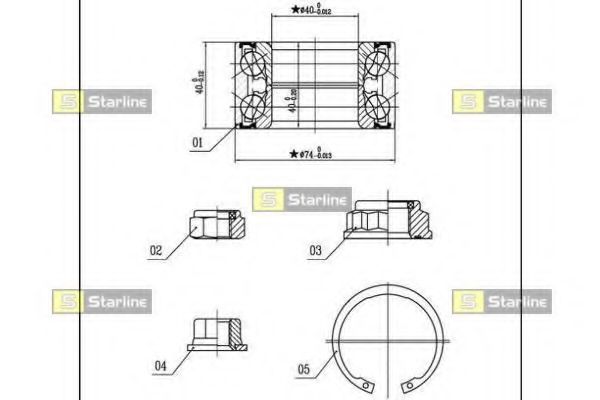 Подшипник ступицы STARLINE LO 03455