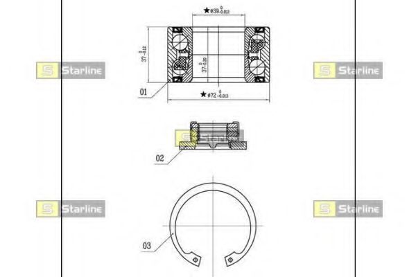Подшипник ступицы STARLINE LO 03531