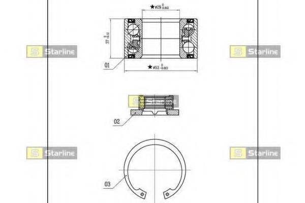 Подшипник ступицы STARLINE LO 03532