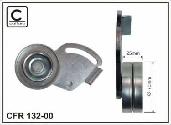 Ролик натяжной ремня генератора CAFFARO 132-00