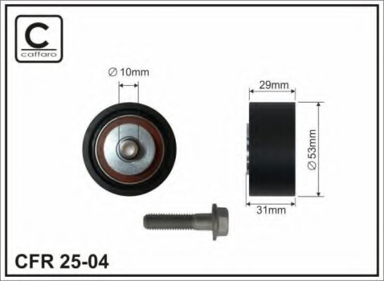 Обводной ролик ремня ГРМ CAFFARO 25-04