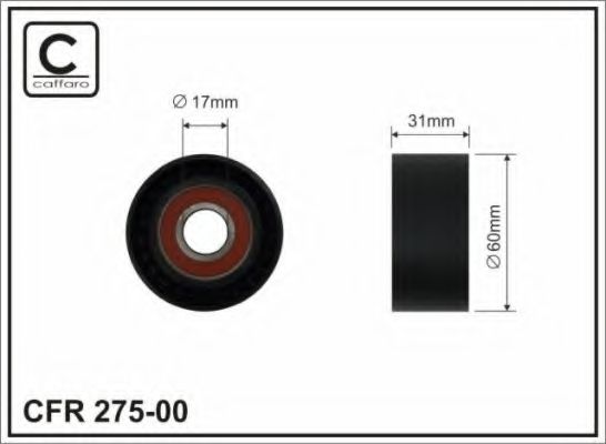 Ролик ремня генератора CAFFARO 275-00