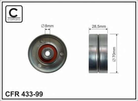 Ролик ремня генератора CAFFARO 433-99