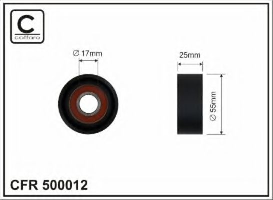 Ролик ремня генератора CAFFARO 500012
