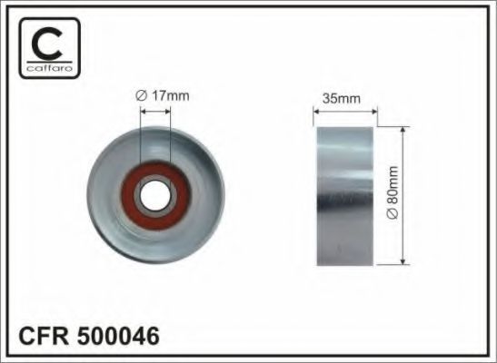 Ролик ремня генератора CAFFARO 500046
