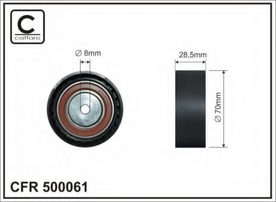 Ролик ремня генератора CAFFARO 500061
