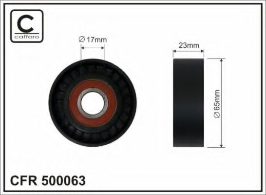 Ролик ремня генератора CAFFARO 500063