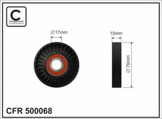 Ролик ремня генератора CAFFARO 500068