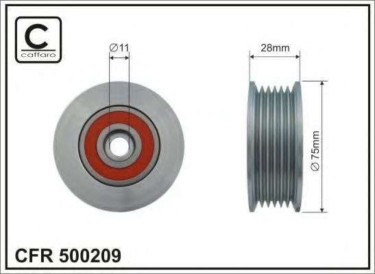 Ролик ремня генератора CAFFARO 500209