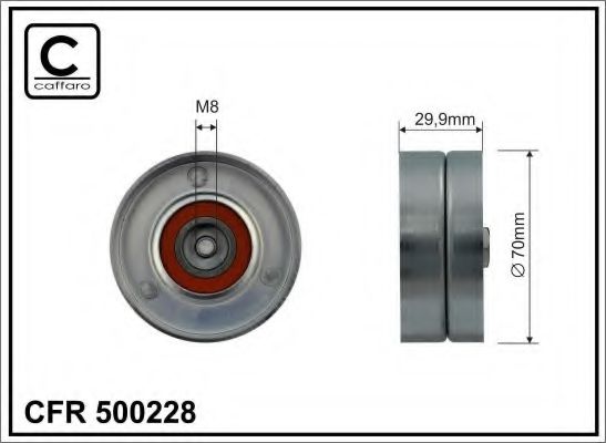 Ролик ремня генератора CAFFARO 500228