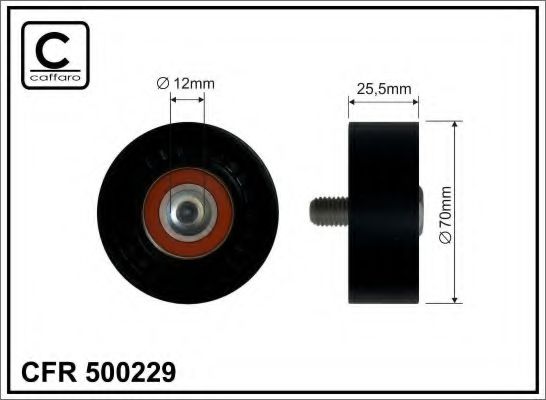 Ролик ремня генератора CAFFARO 500229