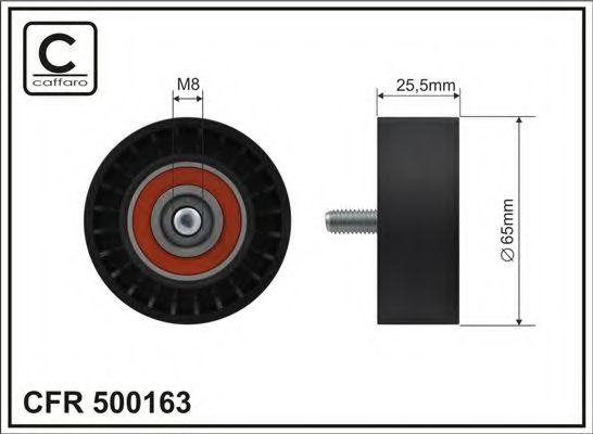 Ролик ремня генератора CAFFARO 500163