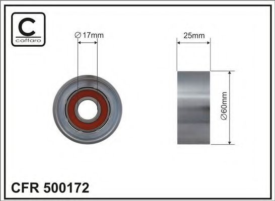 Ролик ремня генератора CAFFARO 500172