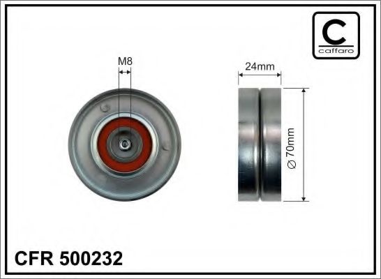 Ролик ремня генератора CAFFARO 500232