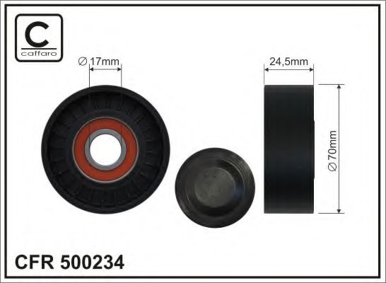 Ролик ремня генератора CAFFARO 500234