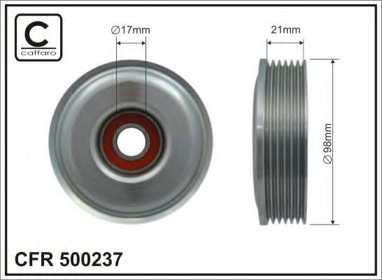 Ролик ремня генератора CAFFARO 500237