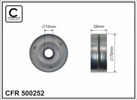 Ролик ремня генератора CAFFARO 500252