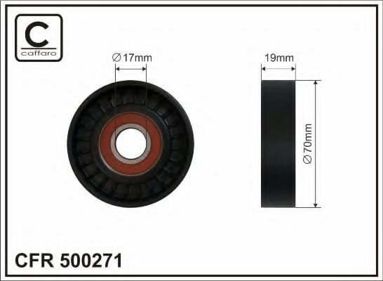 Ролик ремня генератора CAFFARO 500271