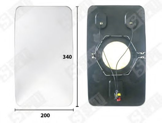 Стекло наружного зеркала IVECO 93190983
