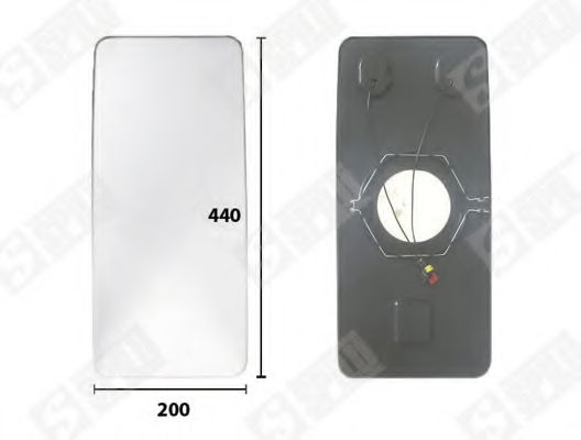 Стекло наружного зеркала IVECO 93190981