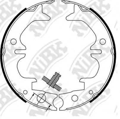 Тормозные колодки барабанные NiBK FN0633
