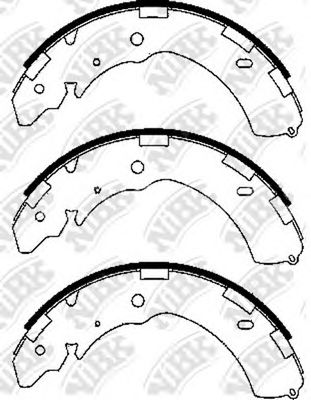 Тормозные колодки барабанные NiBK FN6741
