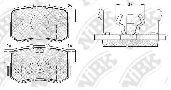 Тормозные колодки NiBK PN8807