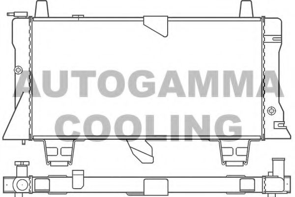Радиатор охлаждения двигателя autogamma 100179