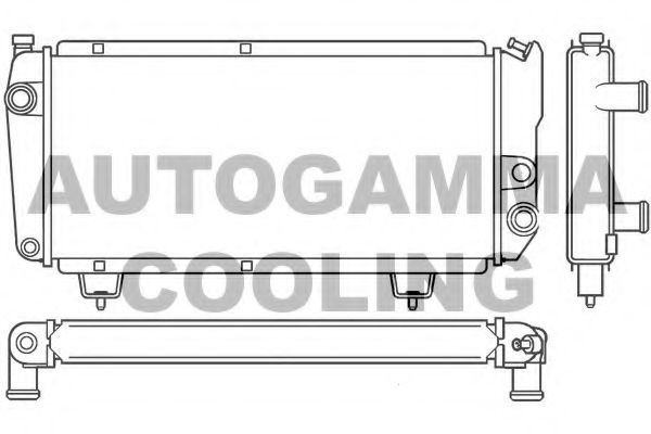 Радиатор охлаждения двигателя autogamma 100193
