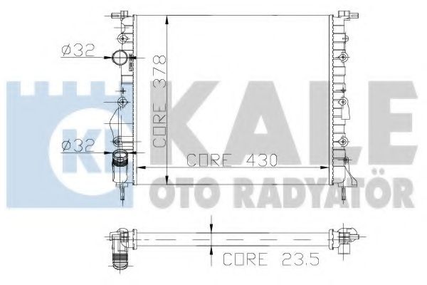 Радиатор охлаждения двигателя KALE OTO RADYATÖR 109400
