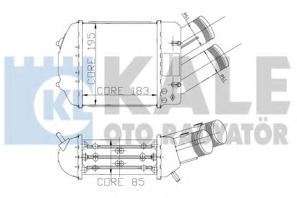 Интеркулер KALE Oto Radyator 126100