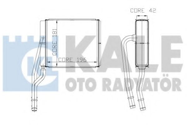Радиатор печки KALE Oto Radyator 177400