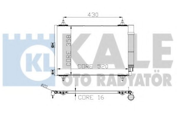 Радиатор кондиционера KALE Oto Radyator 242900