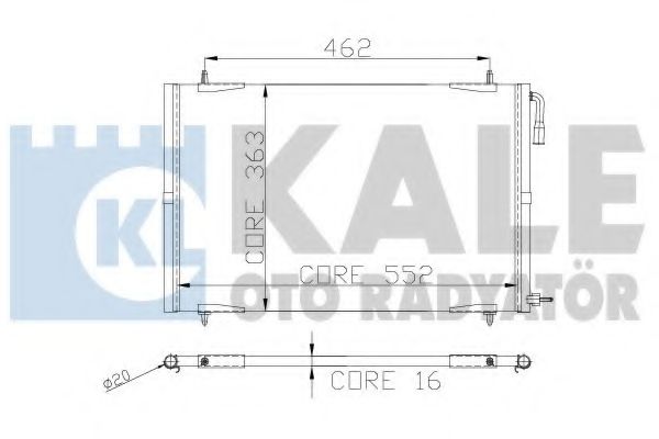 Радиатор кондиционера KALE Oto Radyator 248100