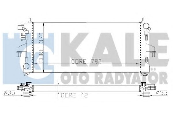 Радиатор охлаждения двигателя KALE OTO RADYATÖR 285600