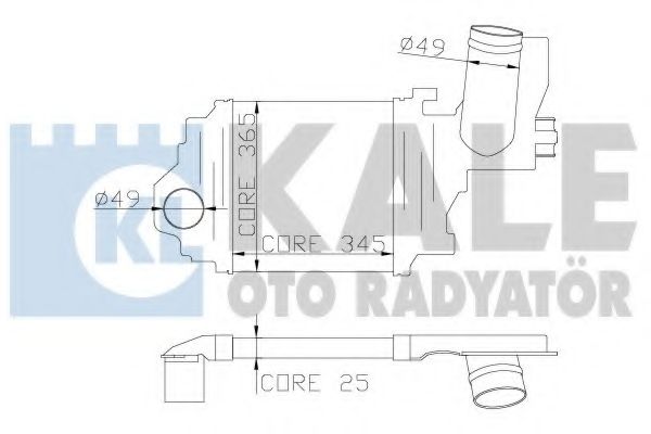 Интеркулер KALE Oto Radyator 348100