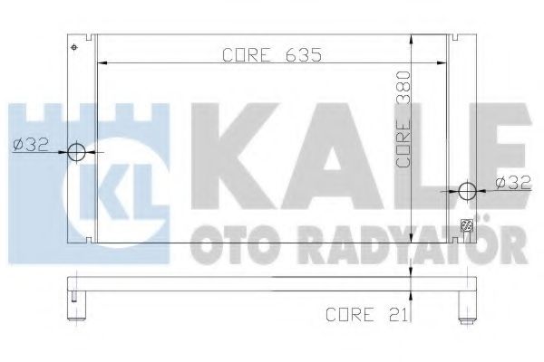 Радиатор охлаждения двигателя KALE Oto Radyator 352800