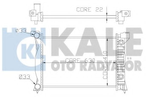 Радиатор охлаждения двигателя KALE Oto Radyator 352900