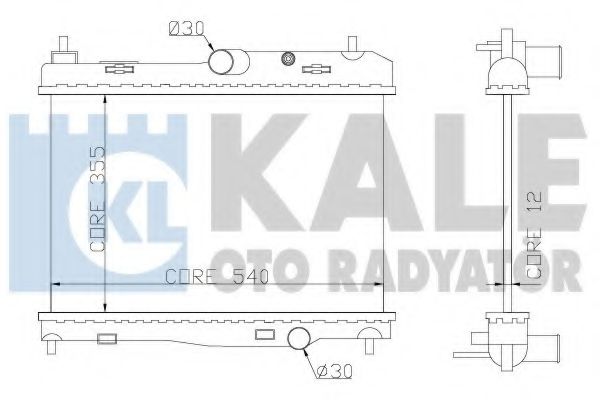 Радиатор охлаждения двигателя KALE Oto Radyator 356100